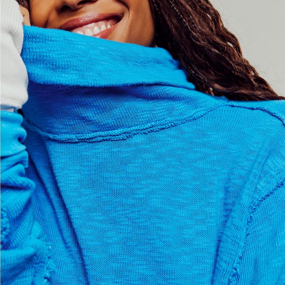 NEW! Free People Timmy Turtleneck in Breezy Blue